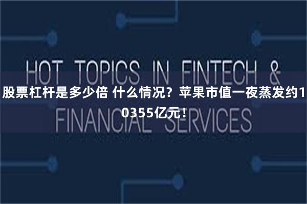 股票杠杆是多少倍 什么情况？苹果市值一夜蒸发约10355亿元！
