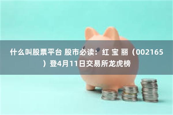 什么叫股票平台 股市必读：红 宝 丽（002165）登4月11日交易所龙虎榜