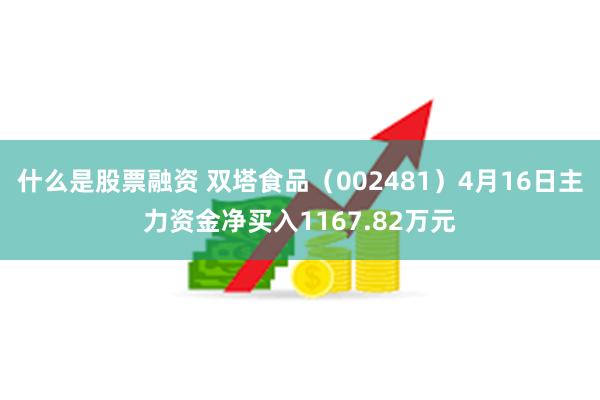 什么是股票融资 双塔食品（002481）4月16日主力资金净买入1167.82万元